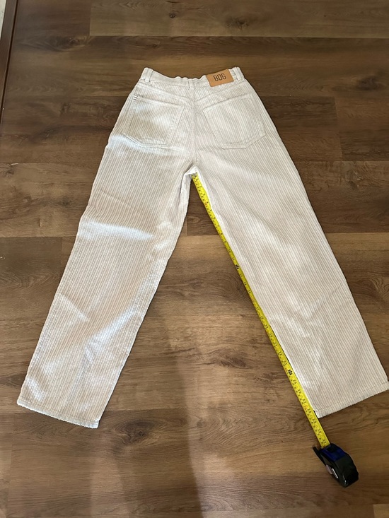 BDG Urban Outfitters Light Tan High Rise Baggy Wide Leg Corduroy Pants Size 27 - Picture 11 of 13